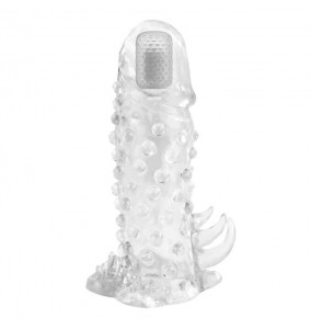 BAILE - BRAVE MAN Head Vibrating Crystal Penis Sleeve (L:13.5cm - D:4cm)